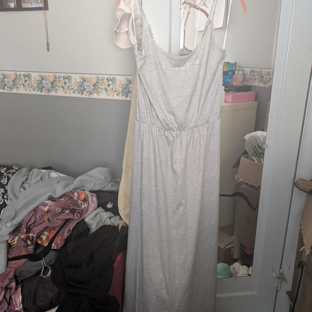 Elegant Gray Maxi Dress